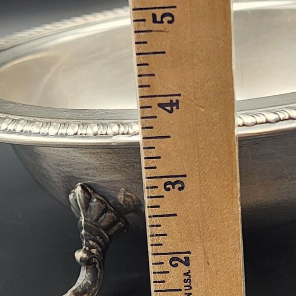 FB Rogers 1883 Footed Buffet Server w/ Lid 10.5" Silver-Plate Round VTG 1940s - Picture 15 of 16